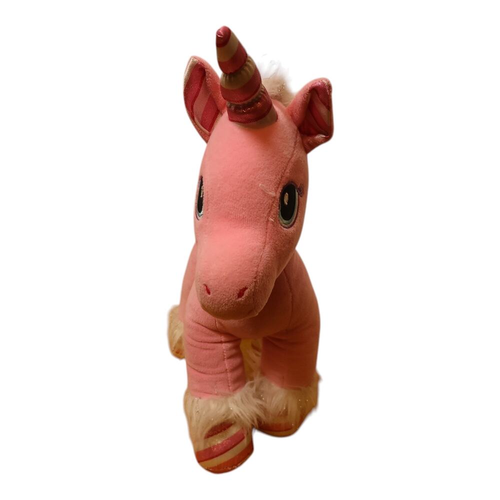Build-A-Bear Pink Unicorn Plush 12” Striped Horn Stuffed Animal Barbiecore - Picture 6 of 10
